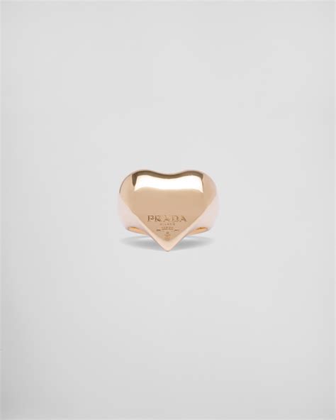 prada gold heart ring|prada jewelry rings.